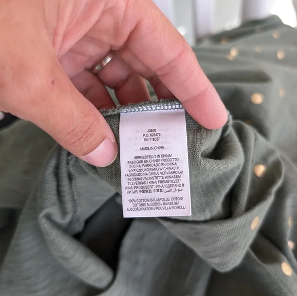 BODEN Faye Jersey T-Shirt Dress‎ Size 6reg  polka Dot Alder Gold Foil - Picture 7 of 8